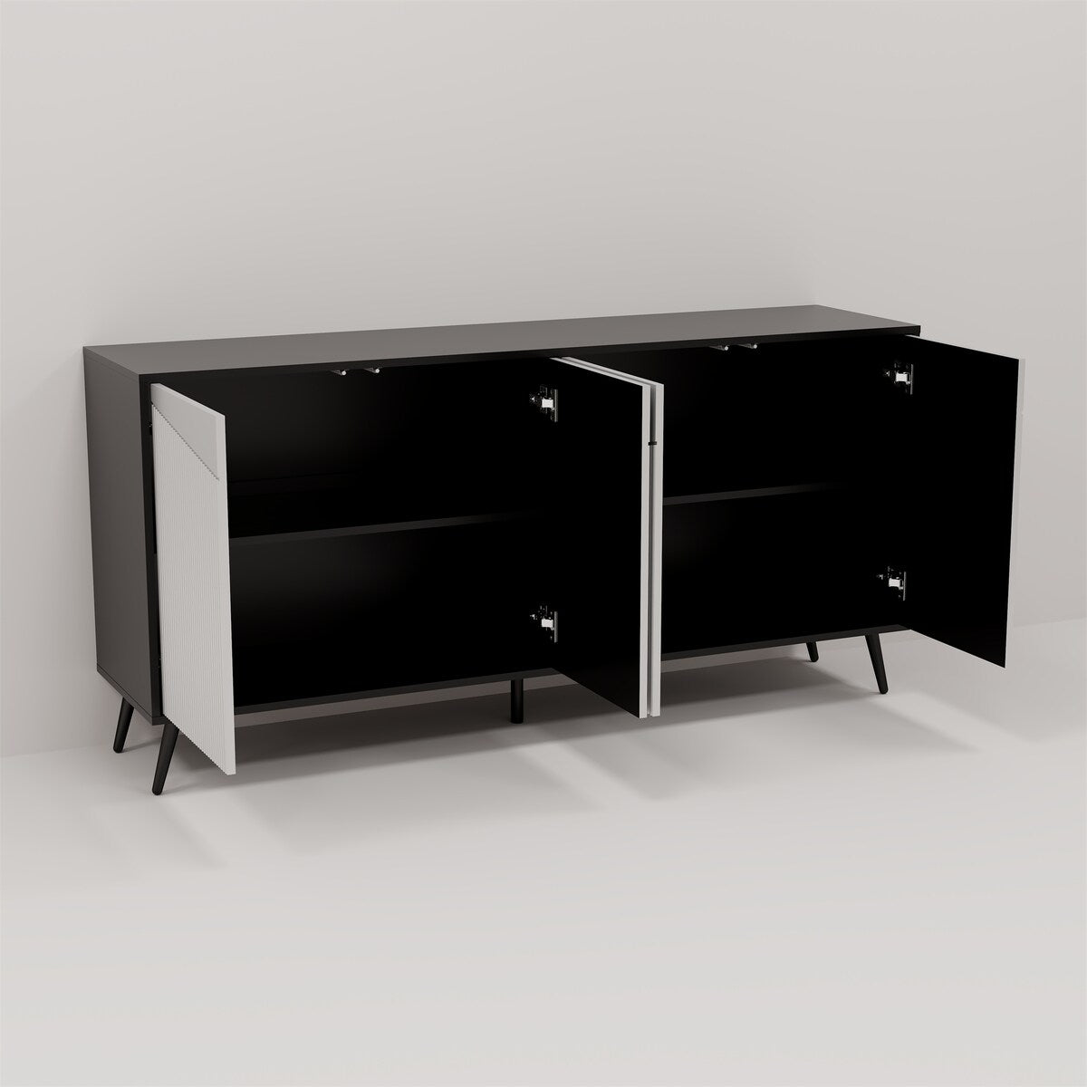 Folio Four-Door Side Cabinet Suitable for Kitchen, Dining Room