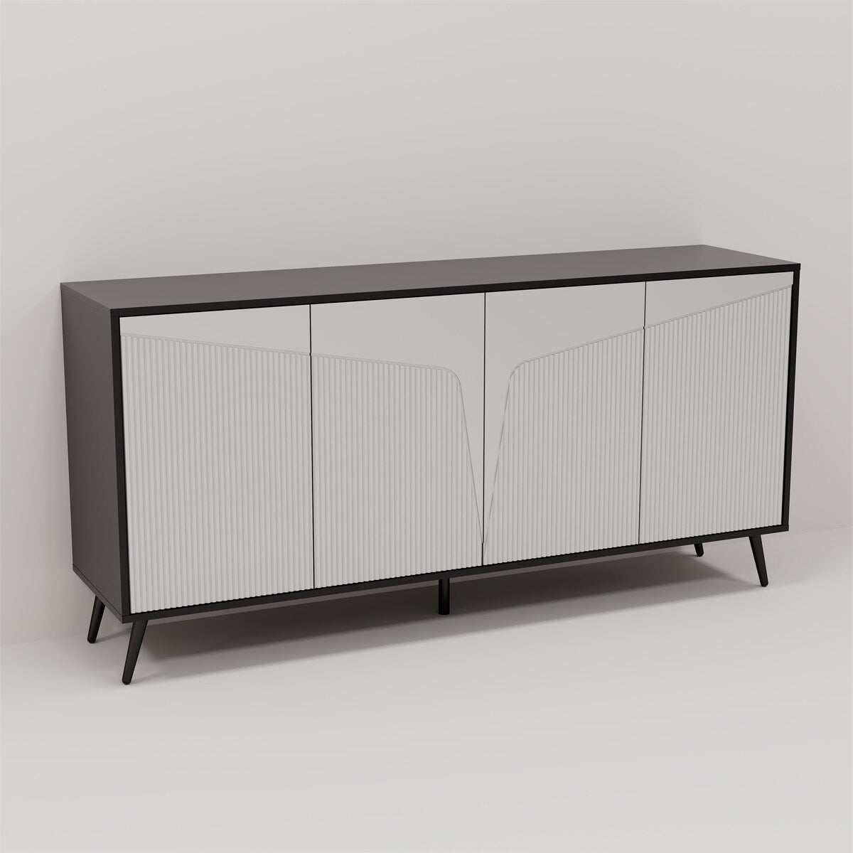Folio Four-Door Side Cabinet Suitable for Kitchen, Dining Room