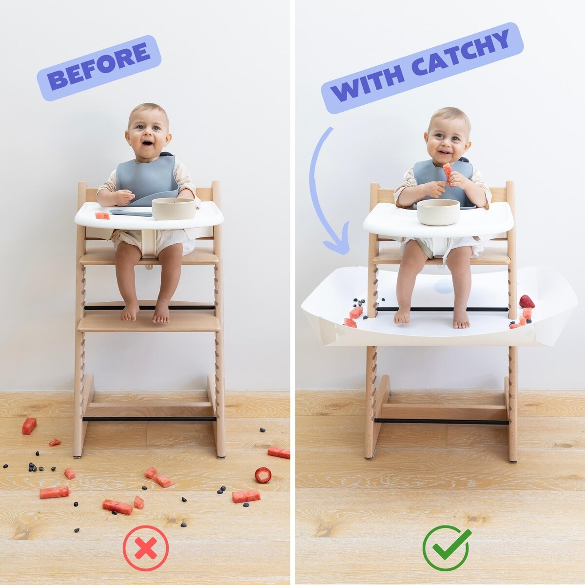 Food Catcher Accessory for Stokke Tripp Trapp Highchairs - Baby & Toddler Mess Mat
