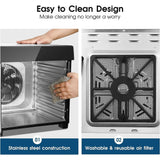 Food Dehydrator 4 Presets Large Capacity 600W Dehydrated Dryer Machine 8 Stainless Steel Trays 48H Timer 165°F Temperature
