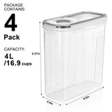 Sorbus Food Boxes Airtight Leakproof Lids Storage Dispenser Containers BPA Free for Kitchen and Pantry Organizers - (Set of 4)