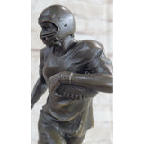 Football Player Nfl Bronze Trophy Sculpture Statue Figure Marble Base 12 Inches X 4 Inches