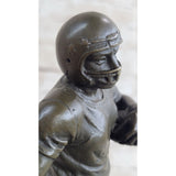 Football Player Nfl Bronze Trophy Sculpture Statue Figure Marble Base 12 Inches X 4 Inches