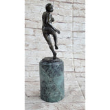 Football Player Nfl Bronze Trophy Sculpture Statue Figure Marble Base 12 Inches X 4 Inches