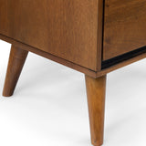 Fopp Mid-century Modern Oak Wood 2-Piece Platform Bedroom Set by Furniture of America