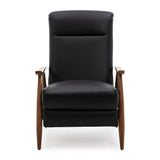 Fordham Top Grain Leather Wood Arm Push Back Recliner by Greyson Living