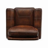 Foreman Hand Rubbed Brown Upholstered Rolled Arm Chair