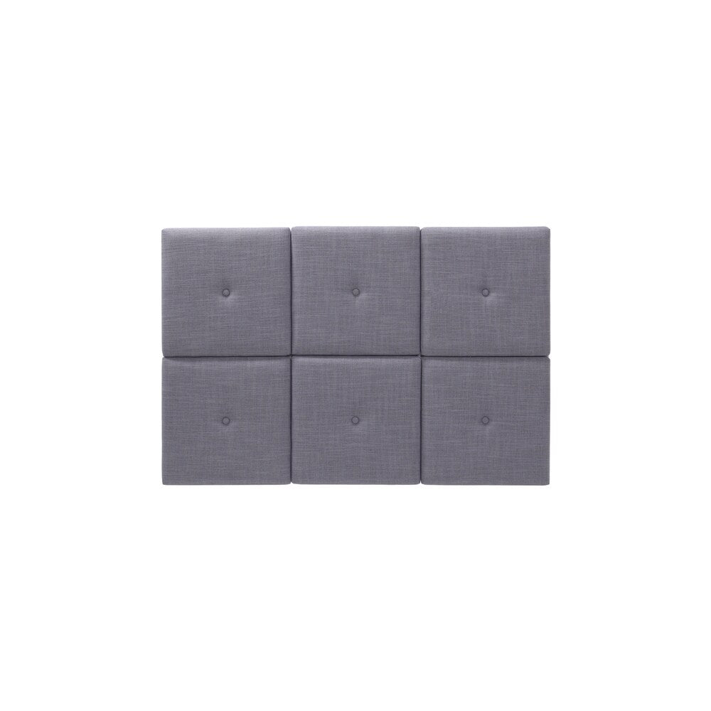 Foremost Tessa Headboard Tiles with Tuft in Gray Fabric