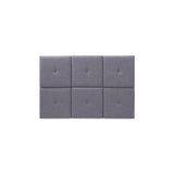Foremost Tessa Headboard Tiles with Tuft in Gray Fabric