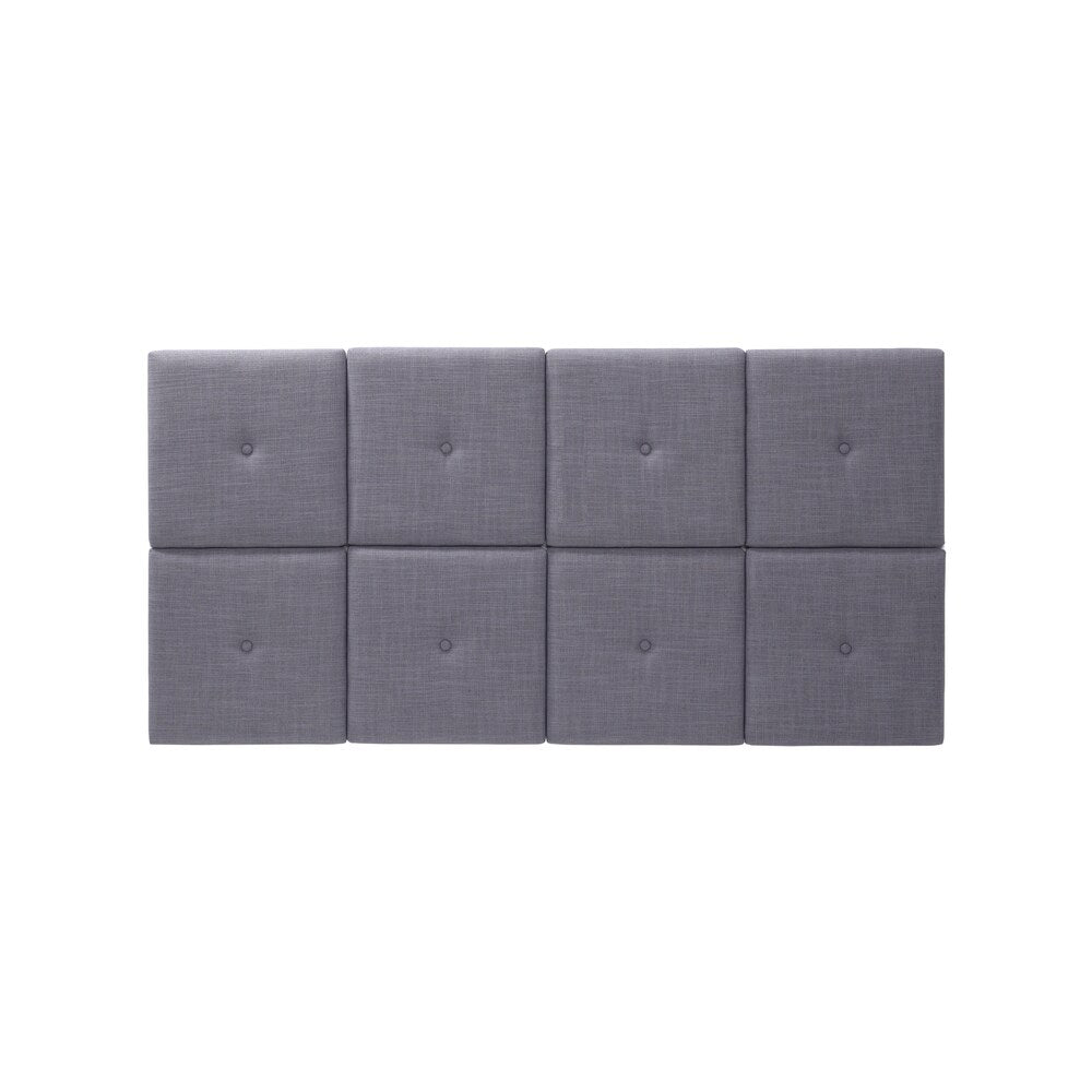 Foremost Tessa Headboard Tiles with Tuft in Gray Fabric