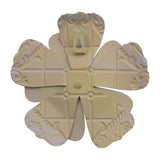 Foreside Home & Garden 7.75 x 7.5 inch White and Yellow Metal Layered Flower Wall Décor
