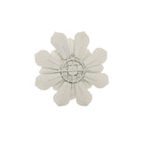 Foreside Home & Garden 8.75 x 8.75 inch White Metal Layered Flower Wall Décor