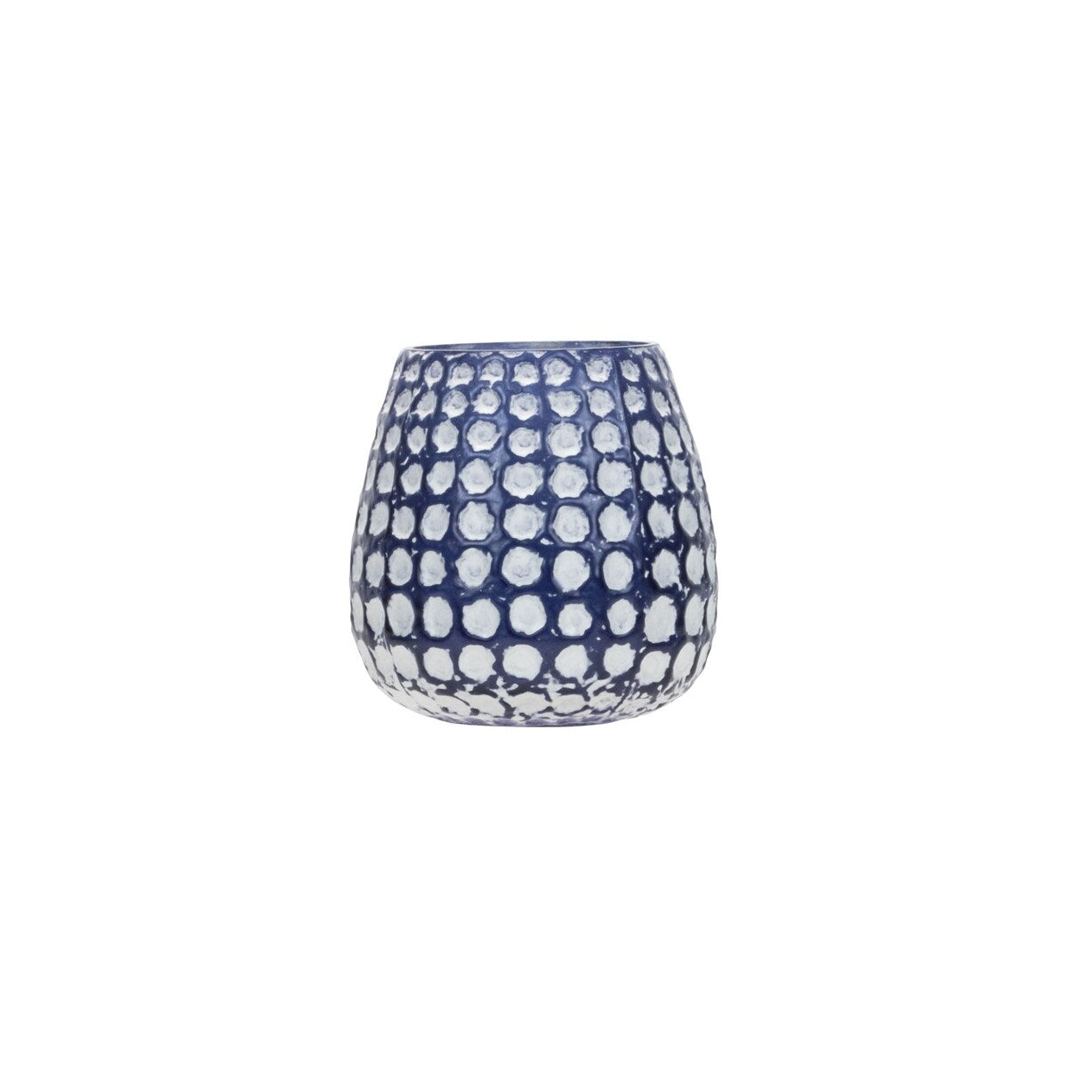 Foreside Home & Garden Blue Glass Whitewash Vase