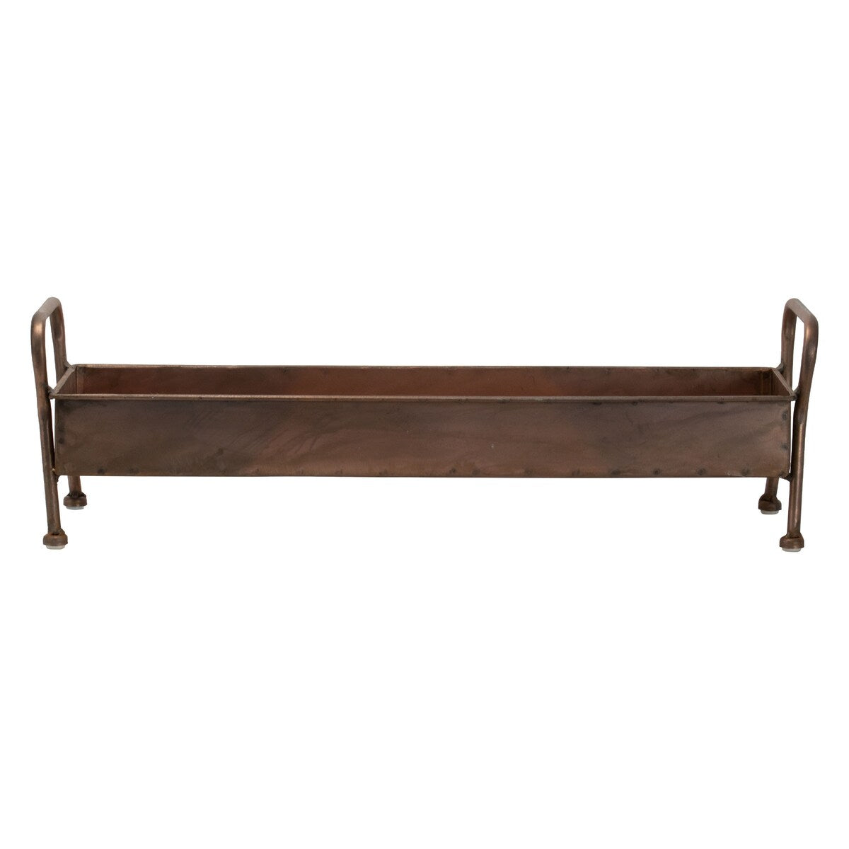 Foreside Home & Garden Copper Metal Caddy with Handles - 19 x 5.5 x 5.5