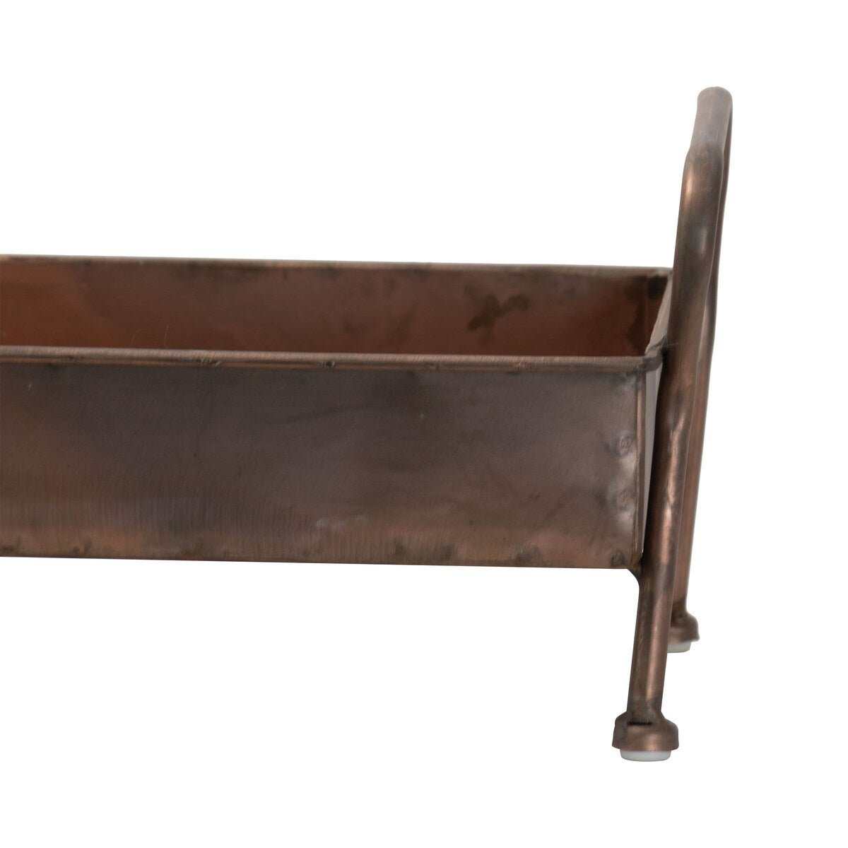 Foreside Home & Garden Copper Metal Caddy with Handles - 19 x 5.5 x 5.5