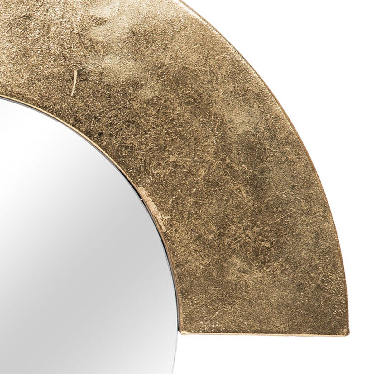 Foreside Home & Garden Gold Metal Half Moon Wall Mirror - 20x2x16.25