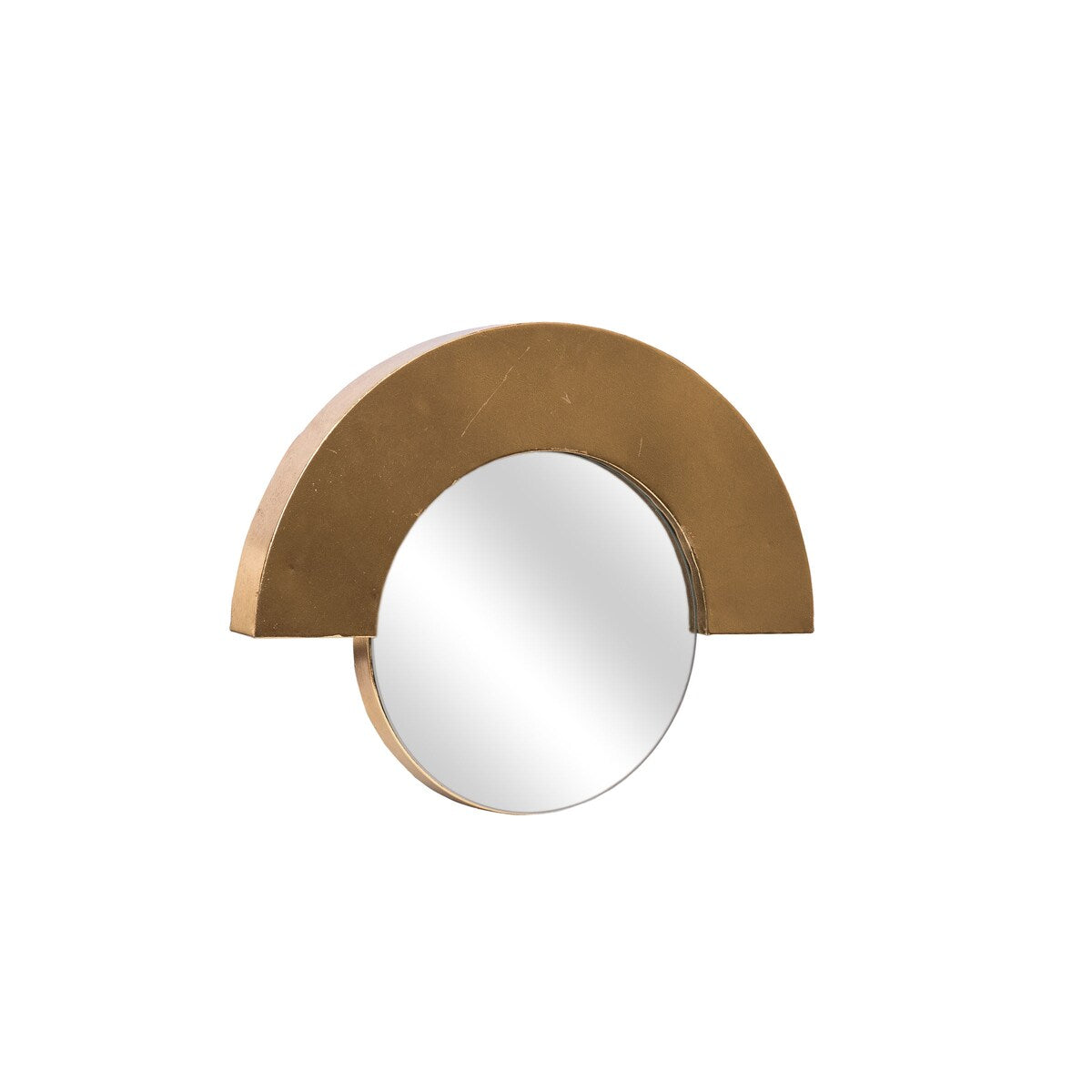 Foreside Home & Garden Gold Metal Half Moon Wall Mirror - 20x2x16.25