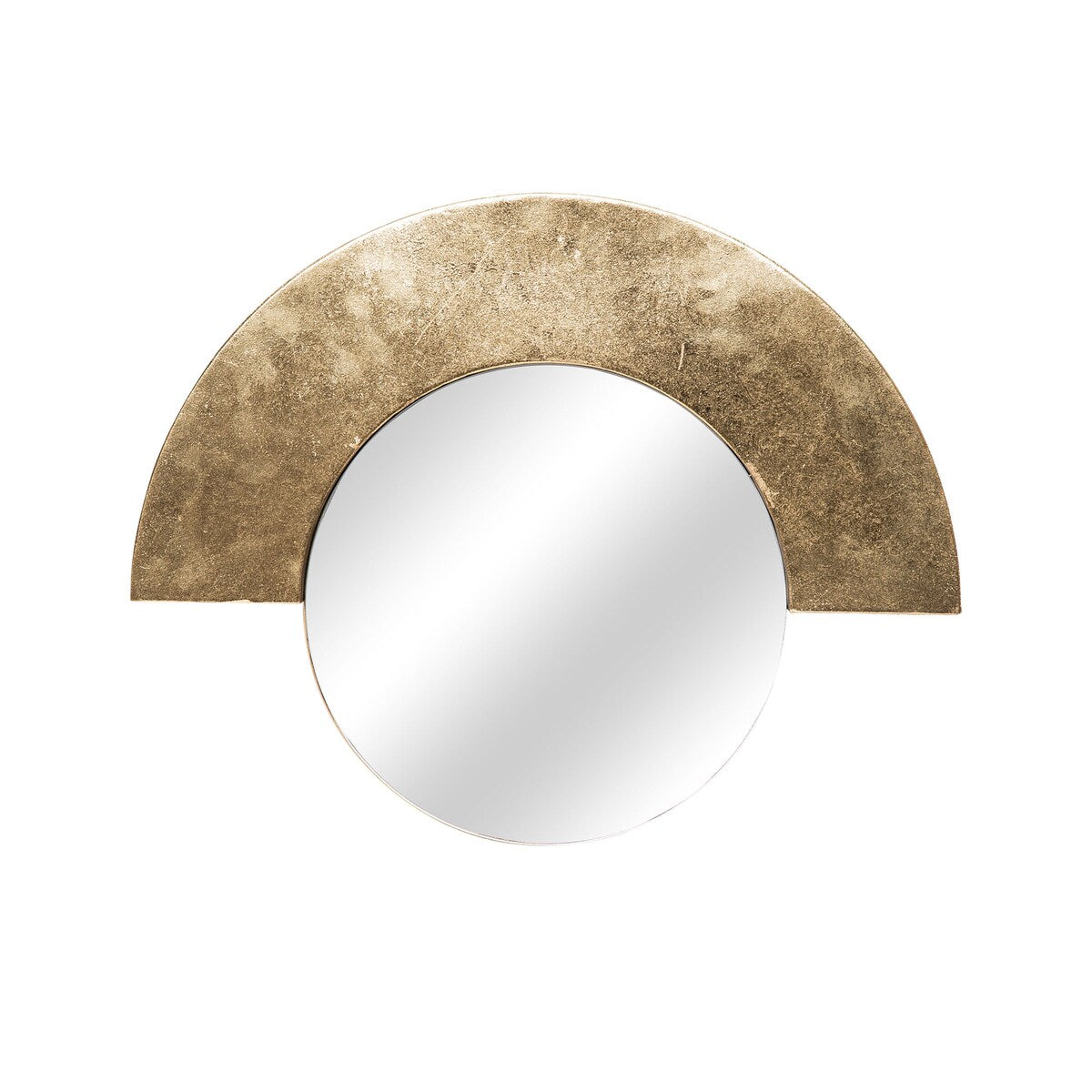Foreside Home & Garden Gold Metal Half Moon Wall Mirror - 20x2x16.25