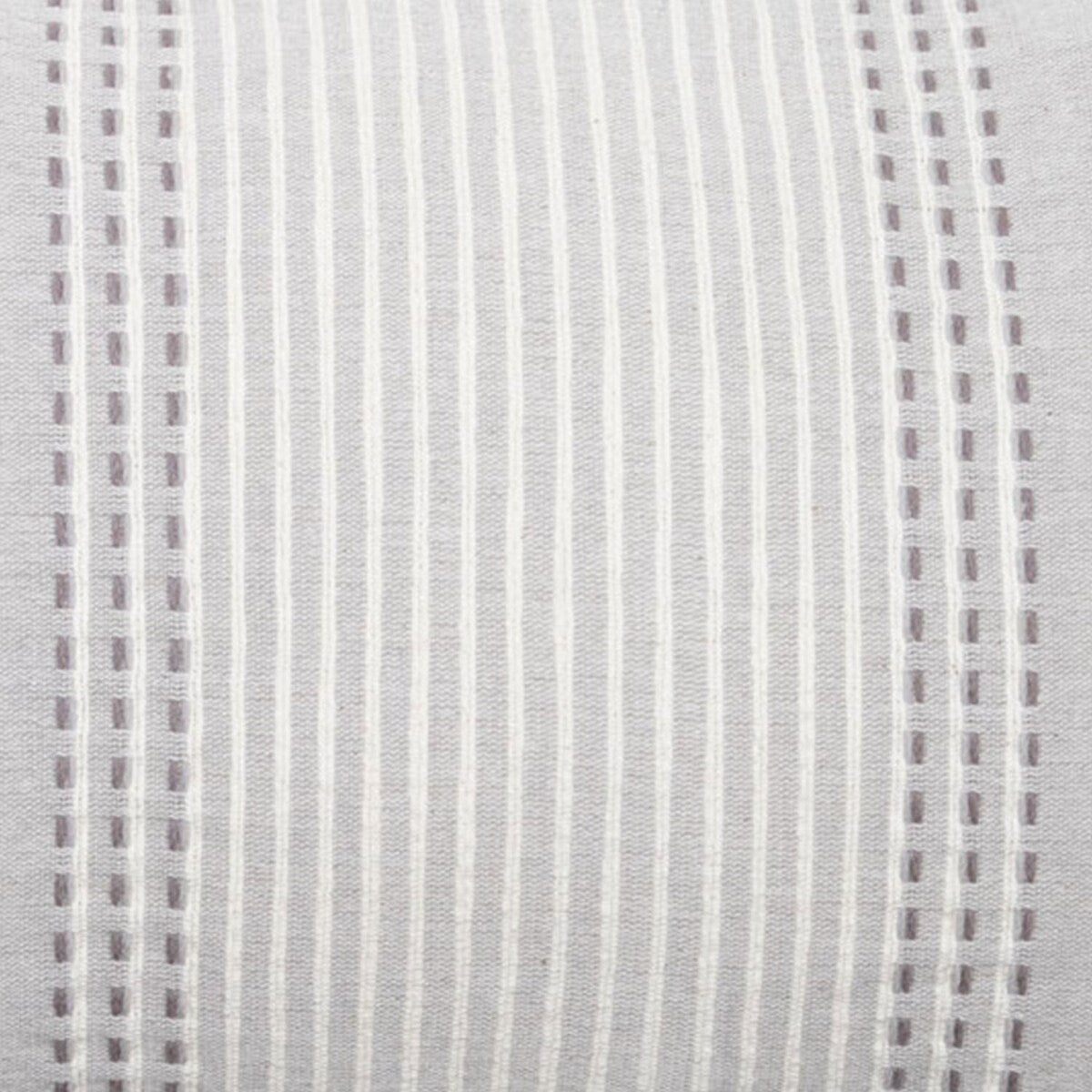 Foreside Home & Garden Gray Hand Woven 14 x 22 inch Decorative Cotton Throw Pillow Cover with Insert and Hand Tied Tassels