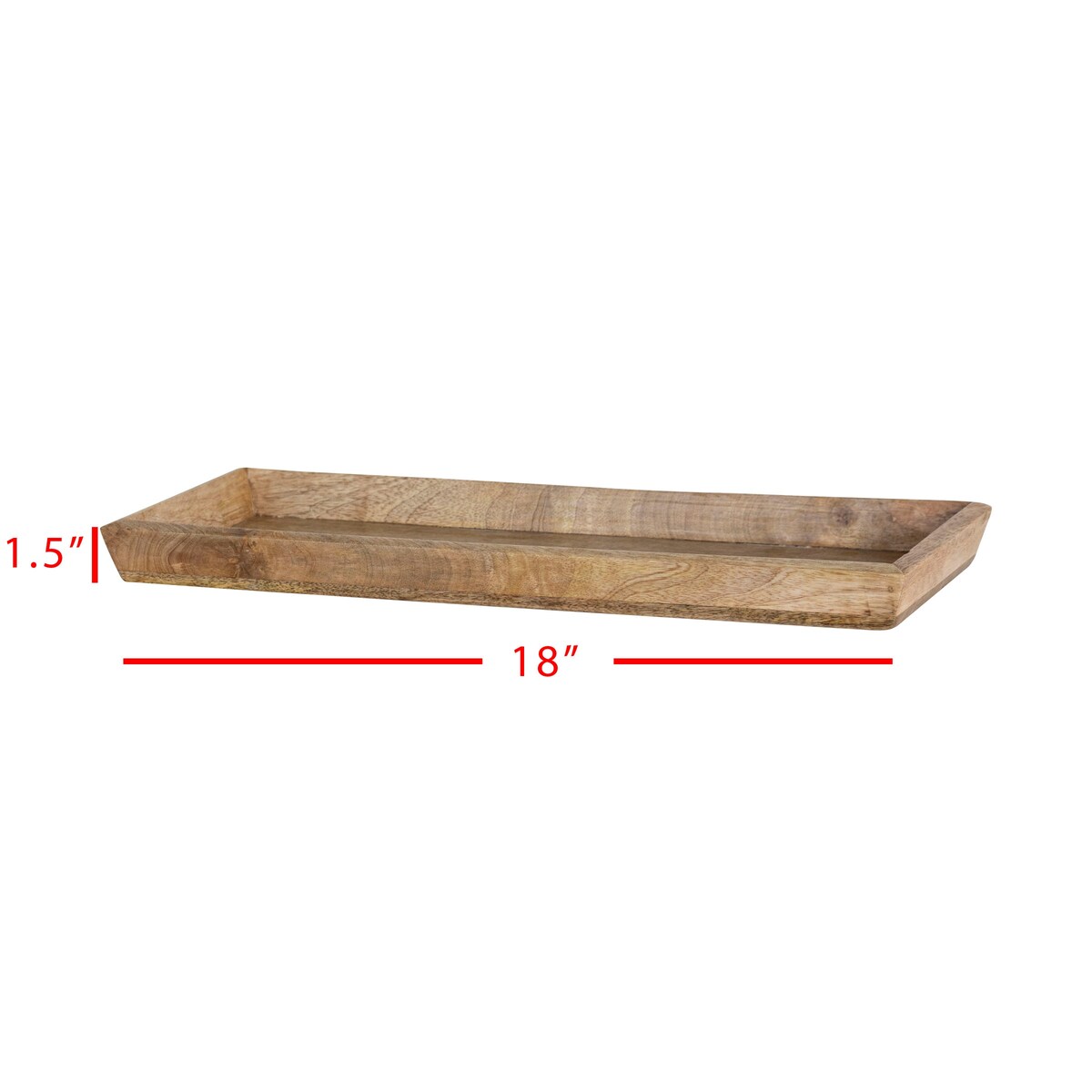 Foreside Home & Garden Natural Mango Wood Tray