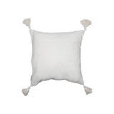 Foreside Home & Garden Tan and White Tribal Pattern 20 x 20 inch Decorative Cotton Throw Pillow Cover with Insert and Tassels