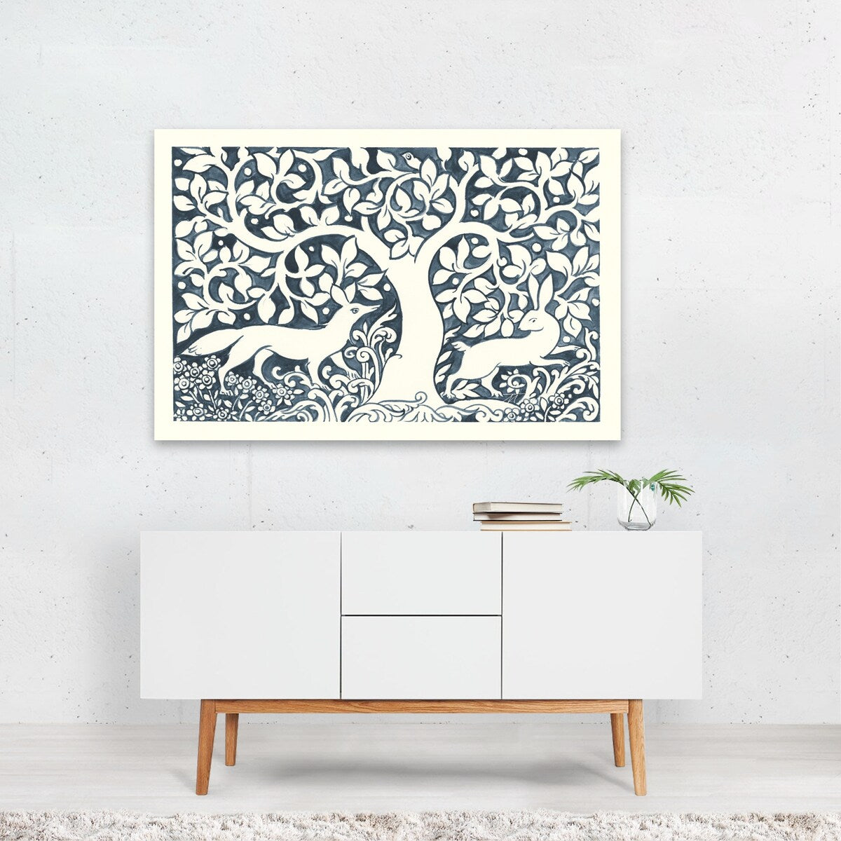 Forest Life III Illustrations Animals Birds Nature Art Print/Poster