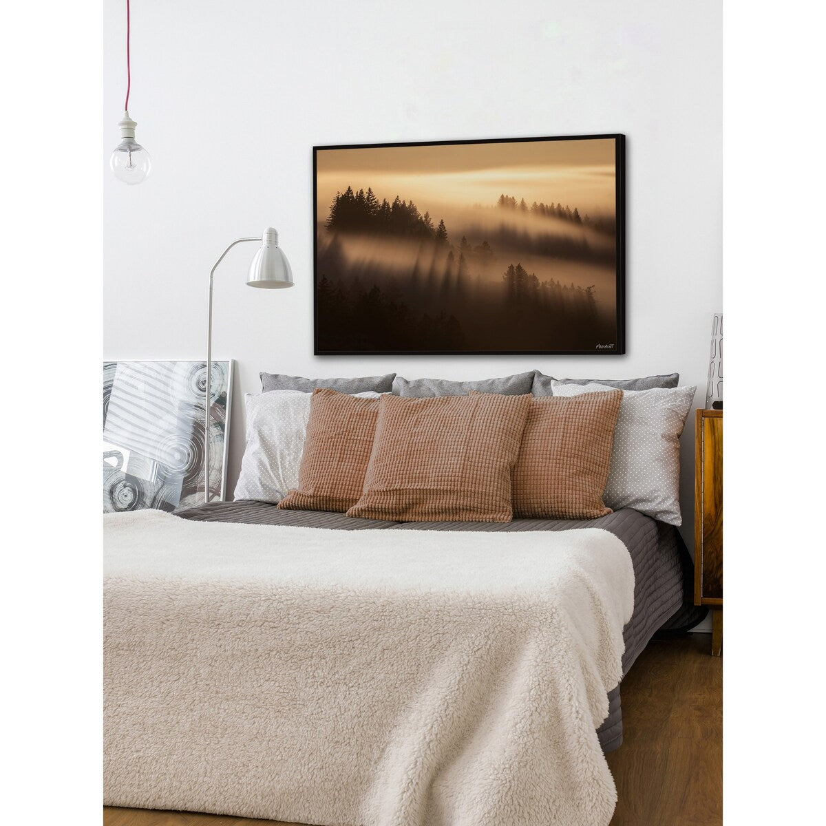 Forest Shadows Floater Framed Print on Canvas