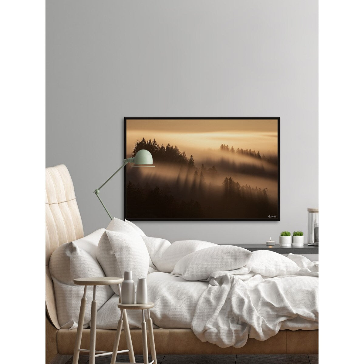 Forest Shadows Floater Framed Print on Canvas