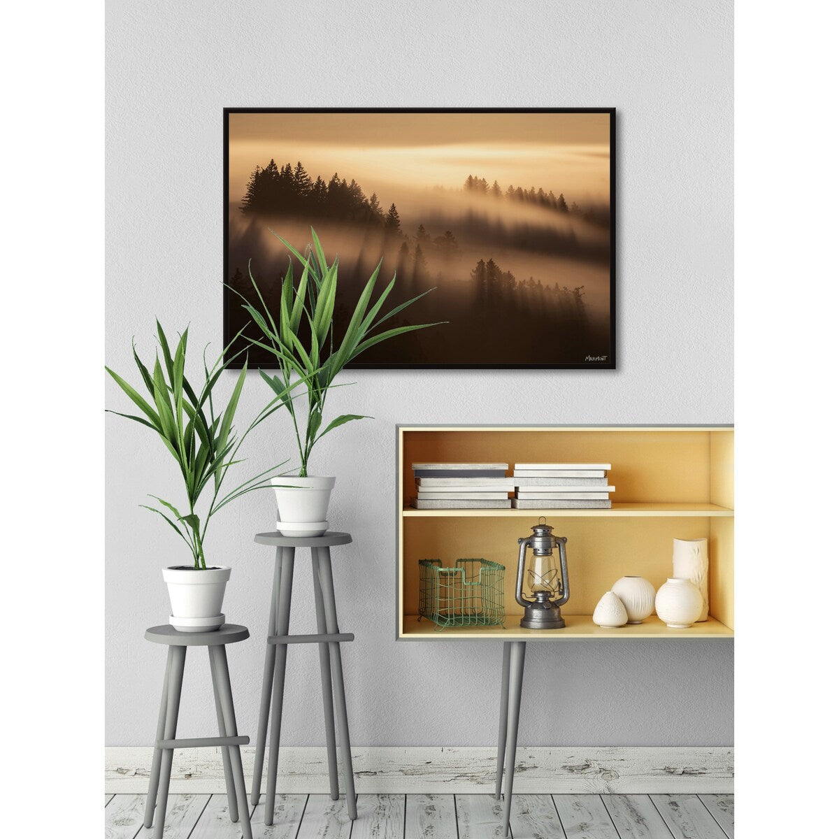 Forest Shadows Floater Framed Print on Canvas