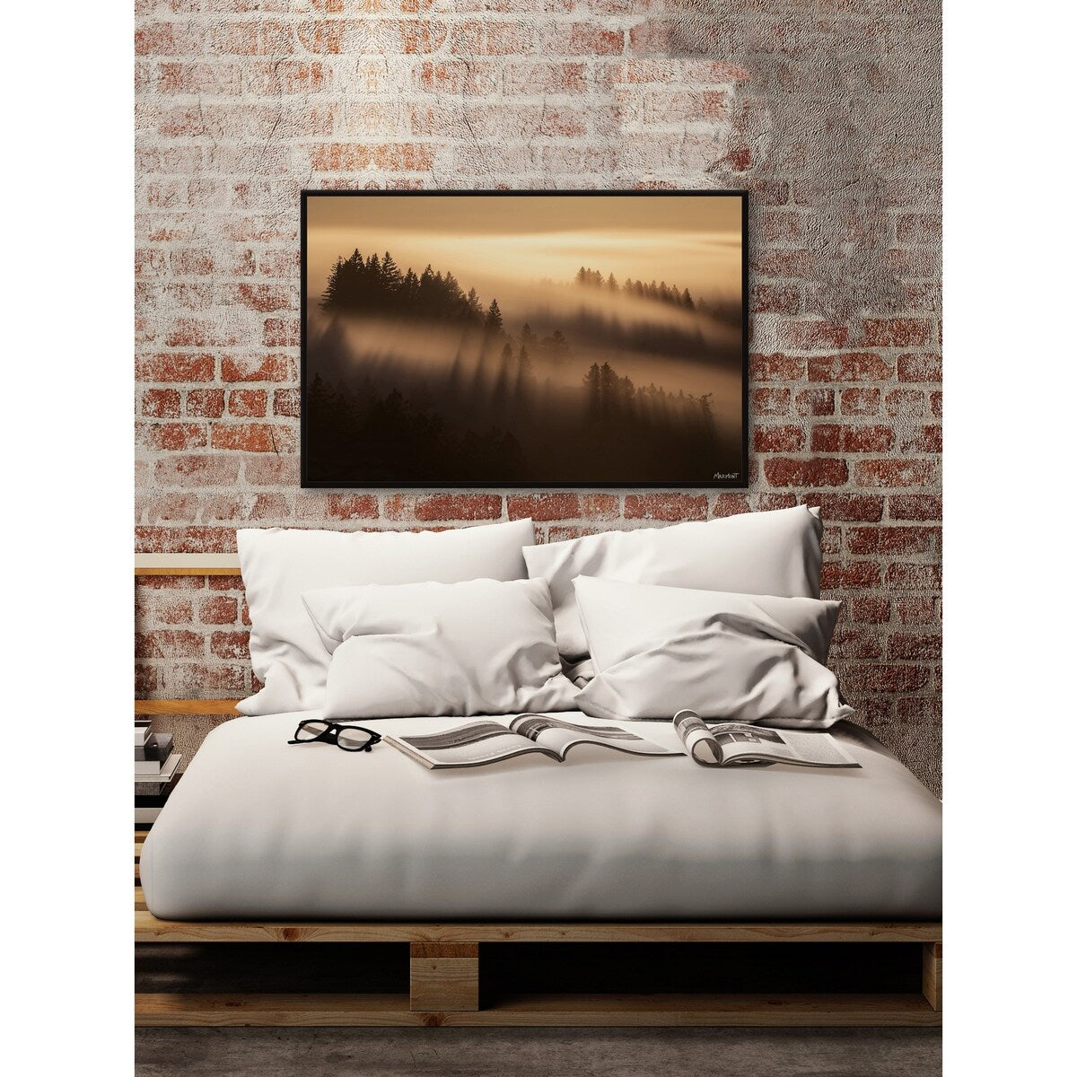 Forest Shadows Floater Framed Print on Canvas