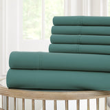 Forli 6 Piece Microfiber King Sheet Set with Nano Technology The Urban Port,Teal Blue