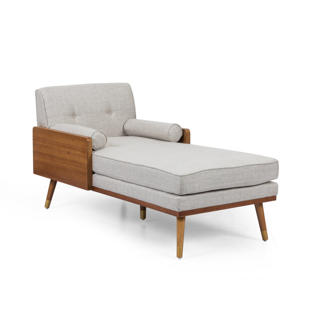 Fortas Mid-century Modern Chaise Lounge by Christopher Knight Home - 32.00" W x 63.75" L x 33.50" H