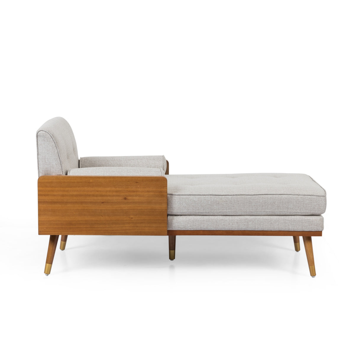 Fortas Mid-century Modern Chaise Lounge by Christopher Knight Home - 32.00" W x 63.75" L x 33.50" H