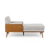 Fortas Mid-century Modern Chaise Lounge by Christopher Knight Home - 32.00" W x 63.75" L x 33.50" H