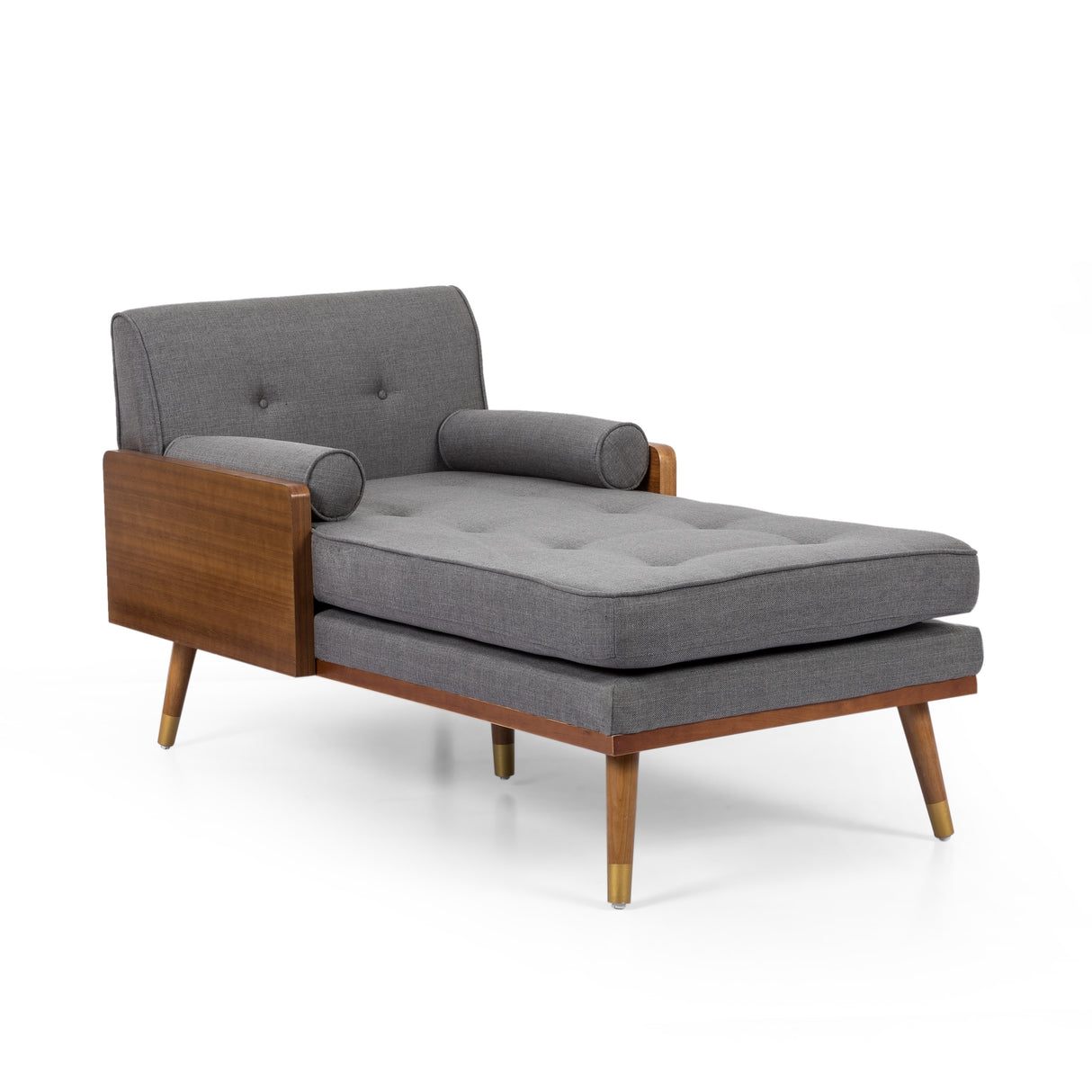Fortas Mid-century Modern Chaise Lounge by Christopher Knight Home - 32.00" W x 63.75" L x 33.50" H