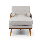 Fortas Mid-century Modern Chaise Lounge by Christopher Knight Home - 32.00" W x 63.75" L x 33.50" H