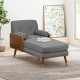 Fortas Mid-century Modern Chaise Lounge by Christopher Knight Home - 32.00" W x 63.75" L x 33.50" H