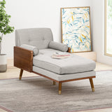 Fortas Mid-century Modern Chaise Lounge by Christopher Knight Home - 32.00" W x 63.75" L x 33.50" H