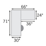 Strick & Bolton Blais Aluminum/ Tempered Glass L-shaped Computer Desk
