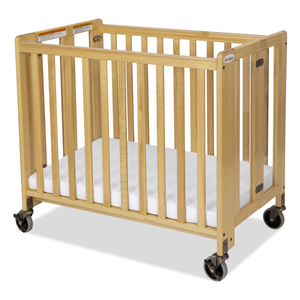 Foundations HideAway Compact Clearview Solid Wood Folding Crib