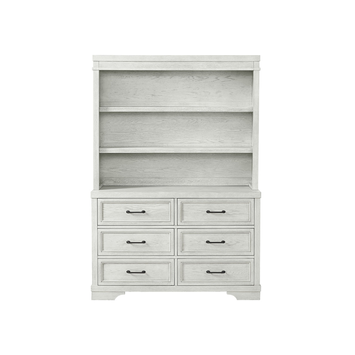 Foundry 52" Wide Traditional Bookcase, White Dove