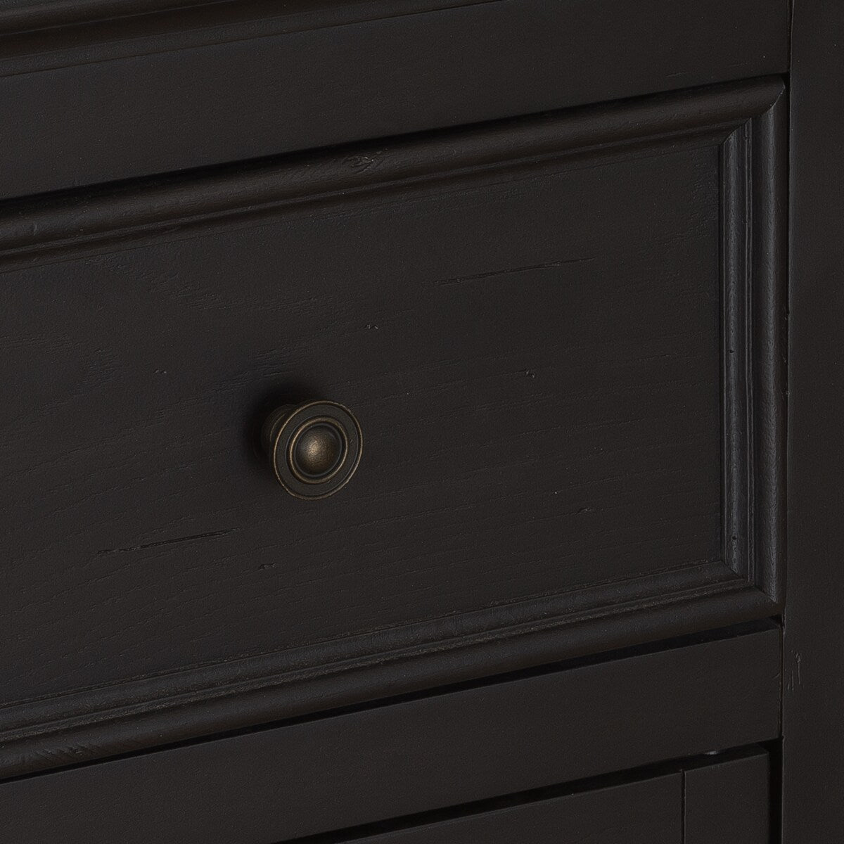 Antique Black 4-door Cabinet Console
