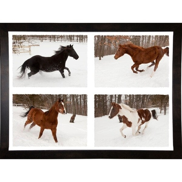 Four Horses in Winter-MONNAG103344 Print 20"x27" by Monte Nagler