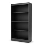 Four Shelf Eco-Friendly Bookcase in Black Finish - 58" H x 30.75" W x 11.5" D