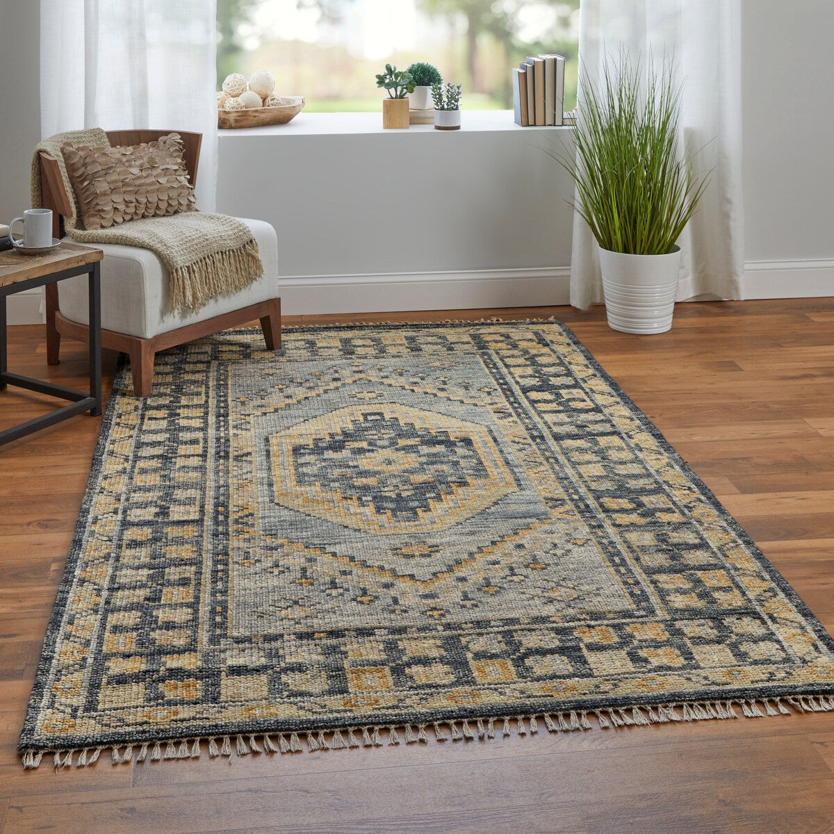 Foxboro R6941 Medallion Transitional Area Rug