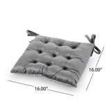 Foxhall Tufted Velvet Dining Chair Cushions (Set of 2) by Christopher Knight Home