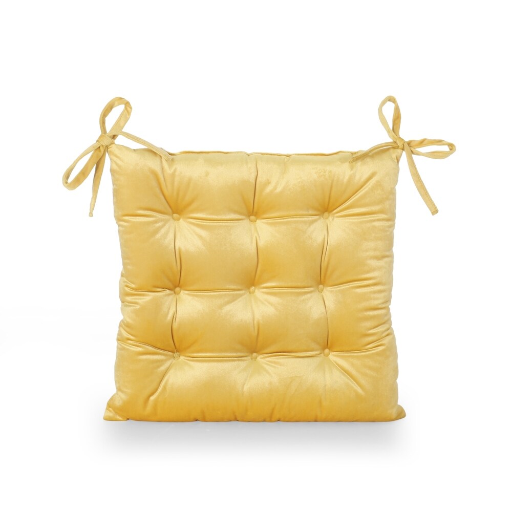 Foxhall Tufted Velvet Dining Chair Cushions (Set of 2) by Christopher Knight Home