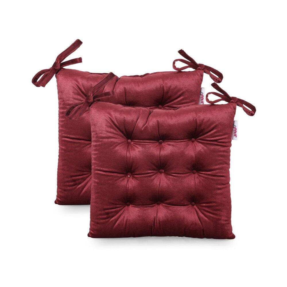 Foxhall Tufted Velvet Dining Chair Cushions (Set of 2) by Christopher Knight Home