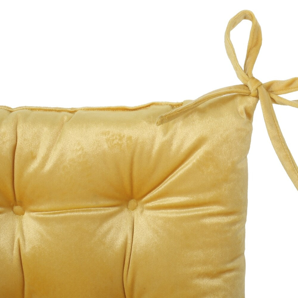 Foxhall Tufted Velvet Dining Chair Cushions (Set of 2) by Christopher Knight Home