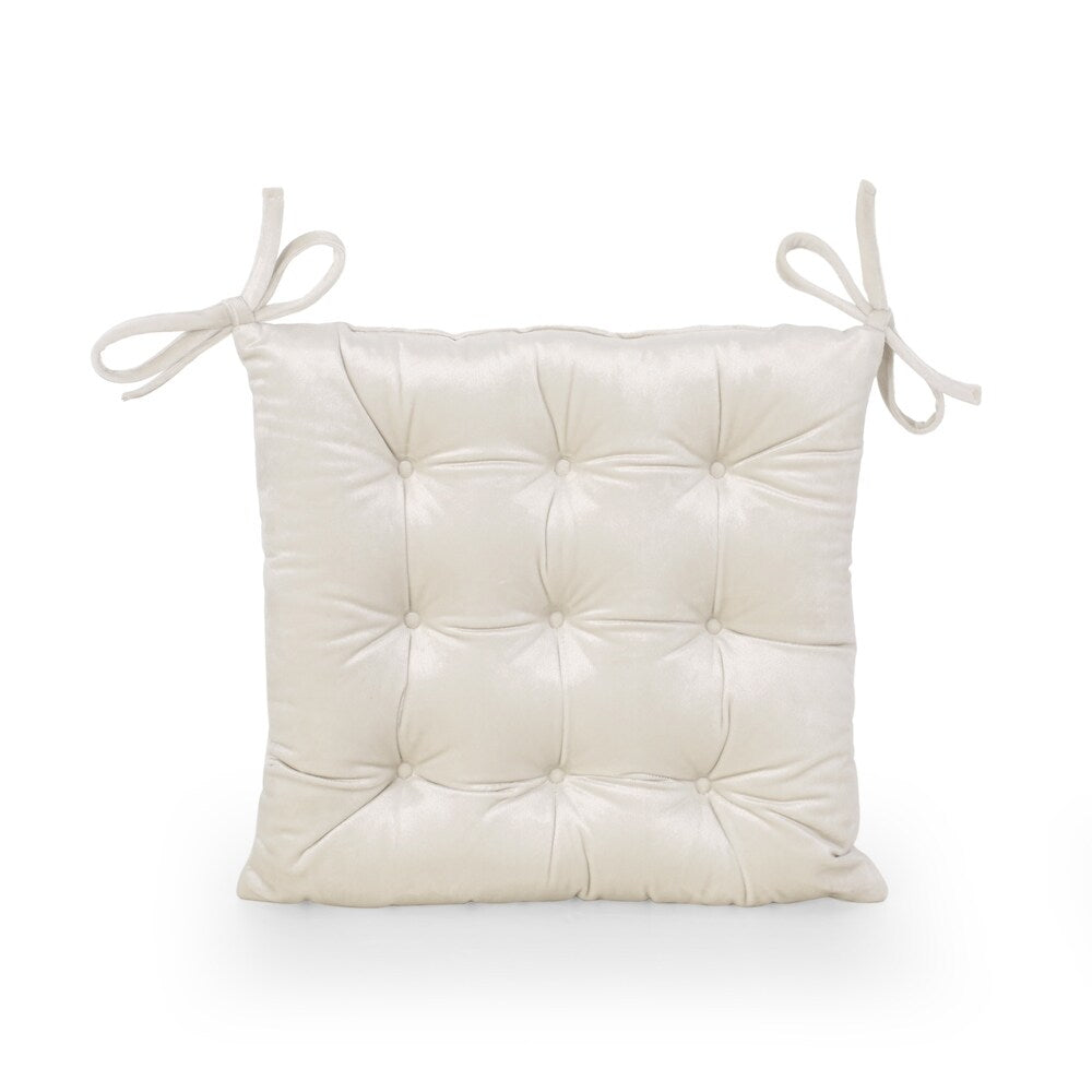 Foxhall Tufted Velvet Dining Chair Cushions (Set of 2) by Christopher Knight Home